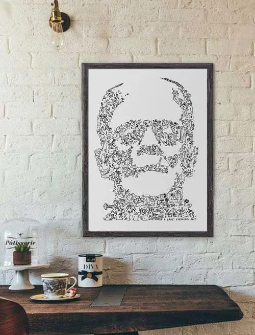 DrawInside Frankenstein Monster affiche A4 21x30 cinéma