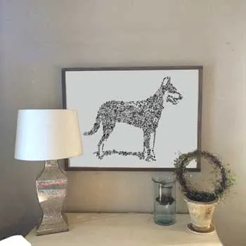 DrawInside Beauceron affiche A3 chien berger