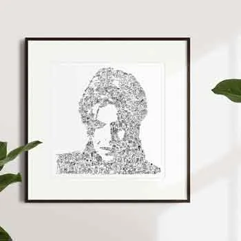 DrawInside David Bowie poster 30x30 Ziggy