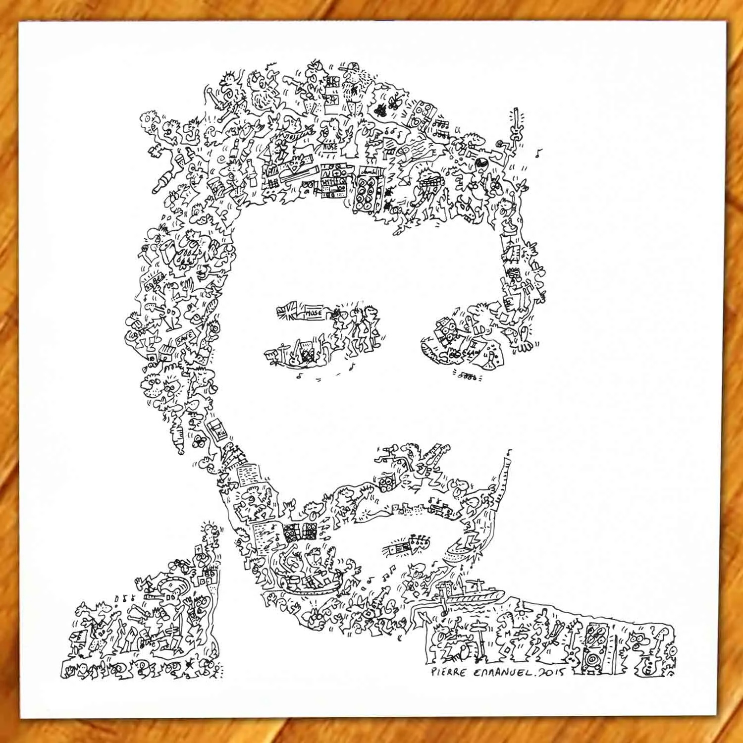 DrawInside Chris Wolstenholme Muse affiche 30x30 cm papier mat