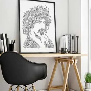 DrawInside Frank Zappa poster 30x30 avant-garde