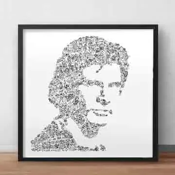DrawInside Han Solo affiche 20x20 cm Star Wars