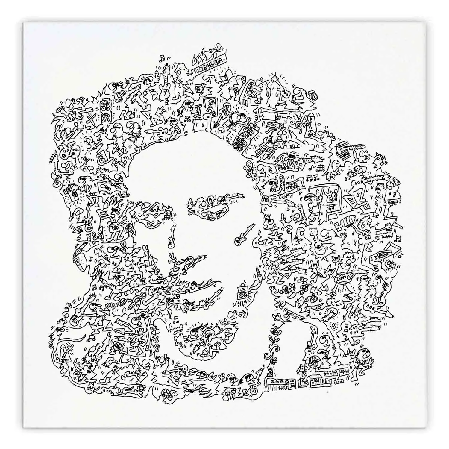 DrawInside Steve Vai affiche 30x30 cm signée