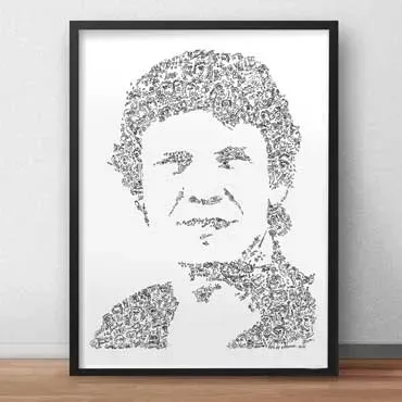 DrawInside Marc Lavoine affiche A4 portrait biographique