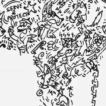 DrawInside Beauceron affiche A3 chien berger
