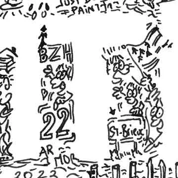 DrawInside Saint-Brieuc affiche A4 ville Bretagne