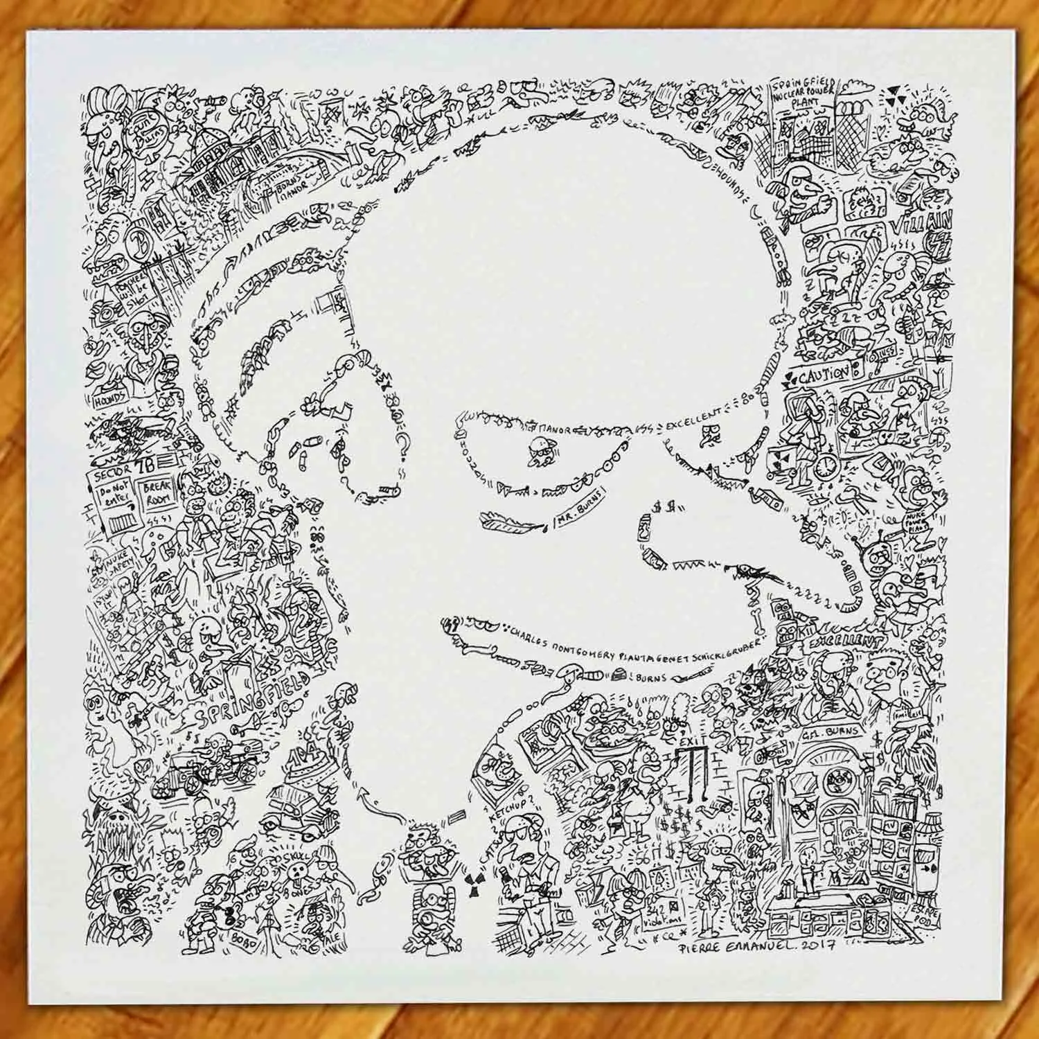 DrawInside Mr Burns Simpsons affiche 20x20 cm Excellent