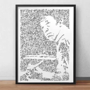 DrawInside Buddy Rich affiche A4 21x30 cm batteur jazz