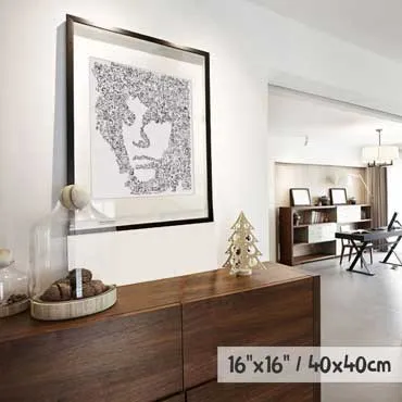 DrawInside Jim Morrison Doors affiche 30x30 cm rock