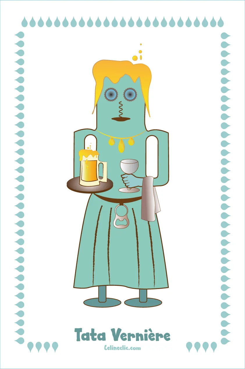 Celineclic And Create Tata Vernière affiche 20x30 bistrot
