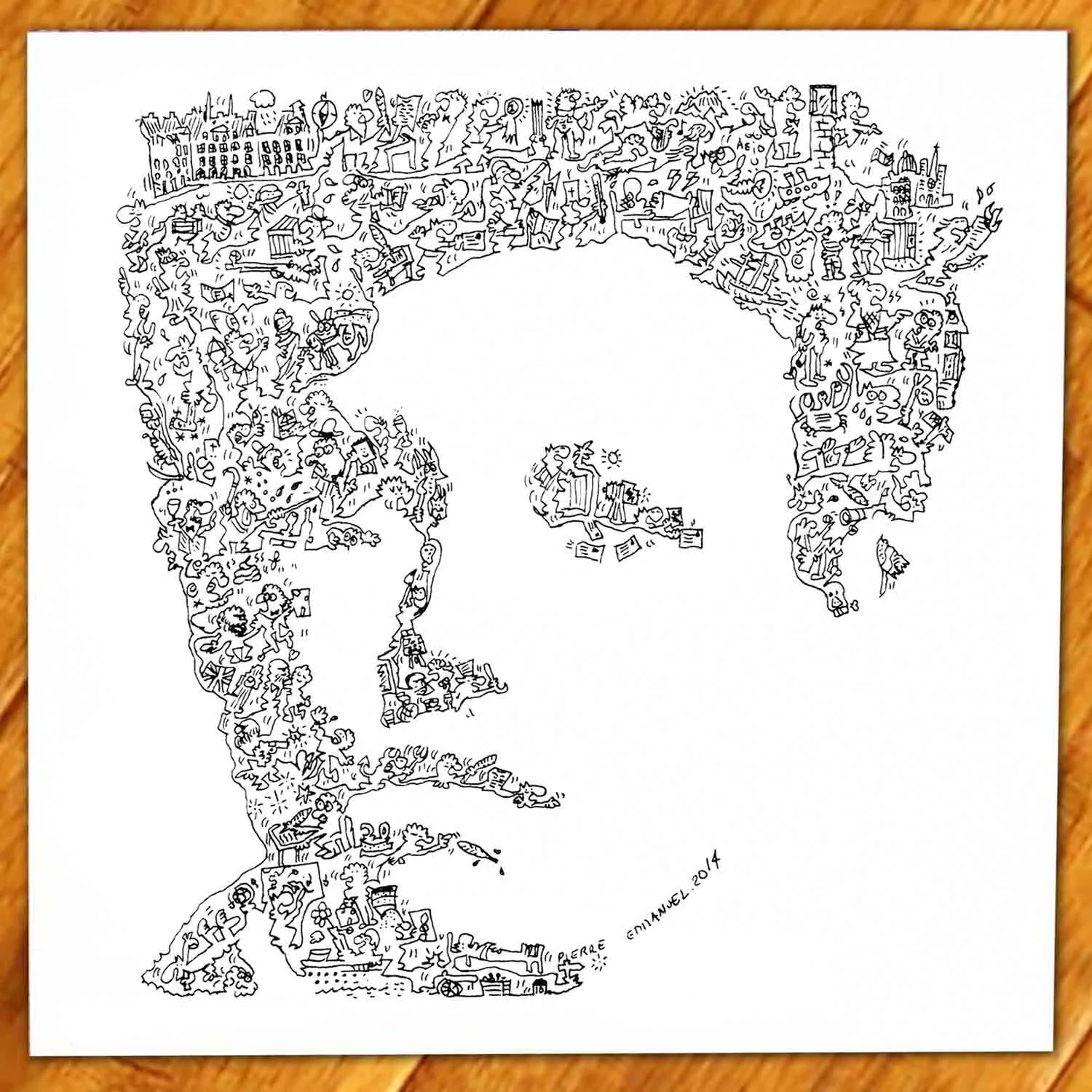 DrawInside Arthur Rimbaud affiche 20x20 cm papier mat