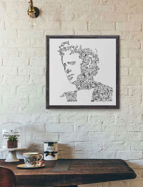 DrawInside Martin L Gore Depeche Mode affiche 20x20