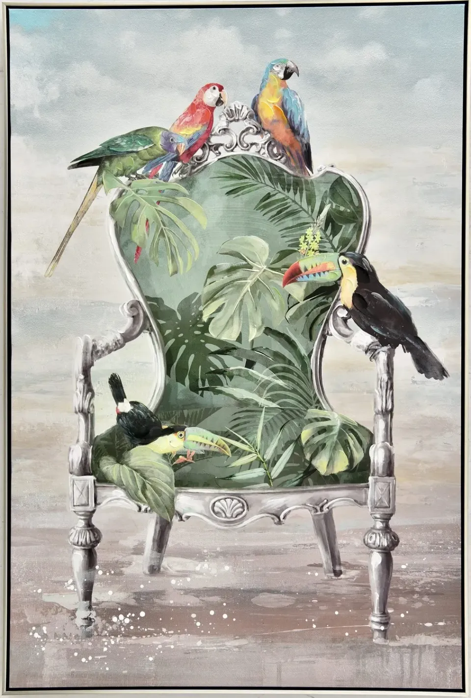 Lacorne Decoration 2287 toile 80x120 perroquets