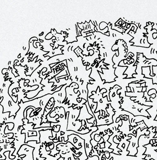 DrawInside Björn Ulvaeus affiche 20x20 cm ABBA