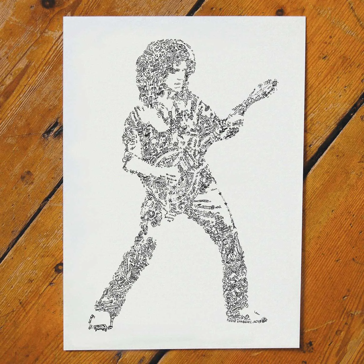 DrawInside Brian May affiche A4 21x30 cm Queen