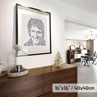 DrawInside David Hasselhoff affiche 30x30 cm Baywatch