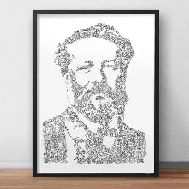 DrawInside Jules Verne affiche A4 steampunk