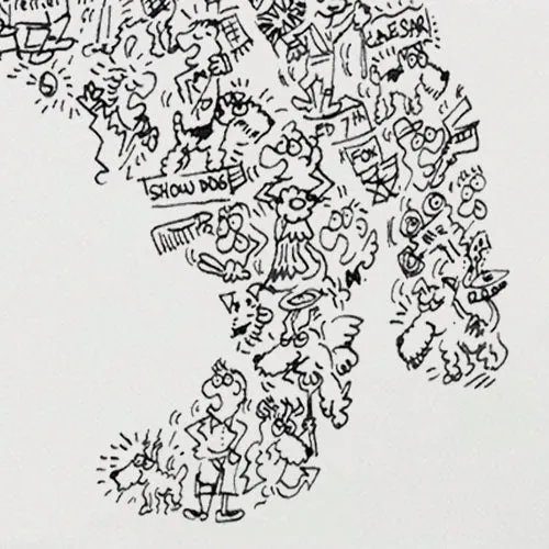 DrawInside Fox Terrier affiche A4 chien à poil dur