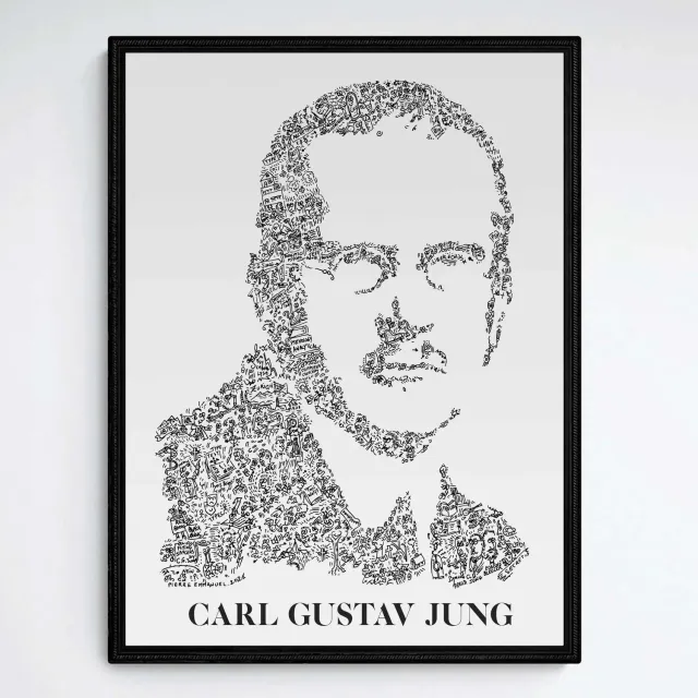 DrawInside Psy Collection Sigmund Freud affiche 30x40 cm cabinet