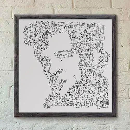 DrawInside Jason Newsted affiche 20x20 cm Metallica
