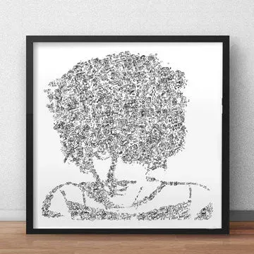 DrawInside Phil Lynott affiche 30x30 cm rock