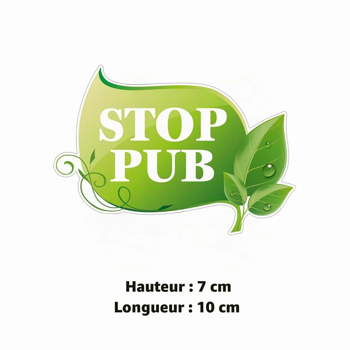Ambiance Sticker Stop Pub Nature autocollant 7x10 cm