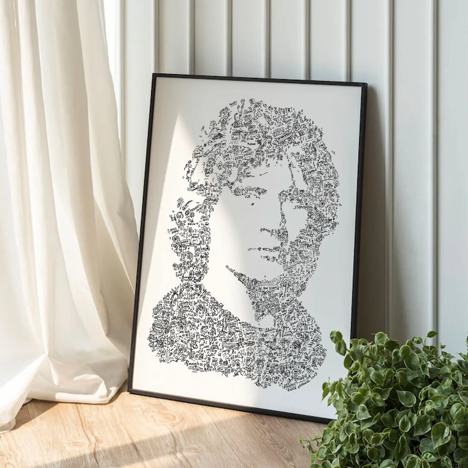 DrawInside Balavoine affiche A3 portrait biographique