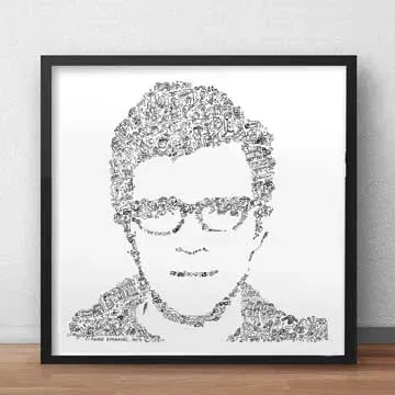 DrawInside Rivers Cuomo Weezer poster 30x30 rock