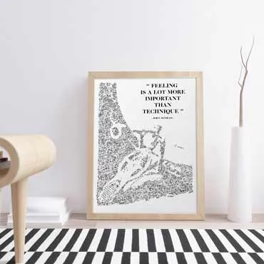 DrawInside John Bonham Quote affiche A4 batteur