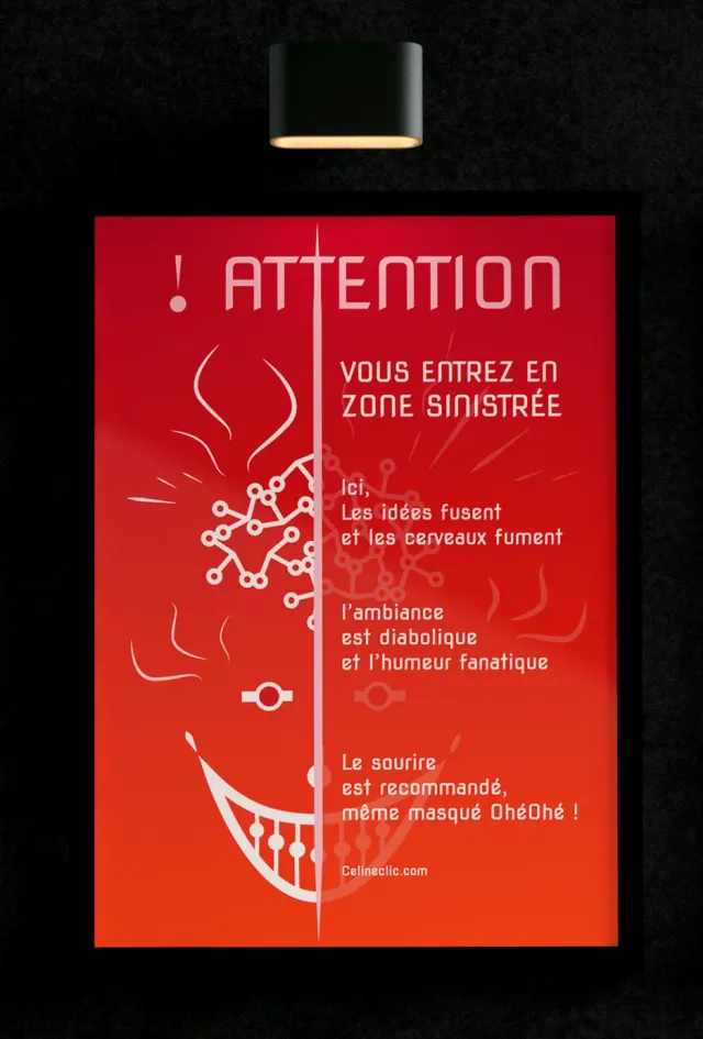 Celineclic And Create Zone Sinistrée affiche 20x30 déco