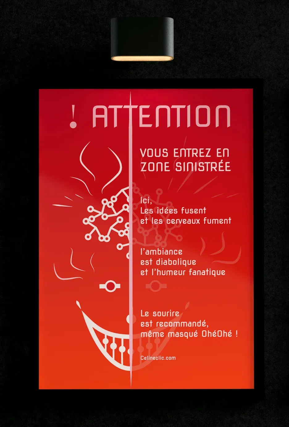Celineclic And Create Zone Sinistrée affiche 20x30 déco