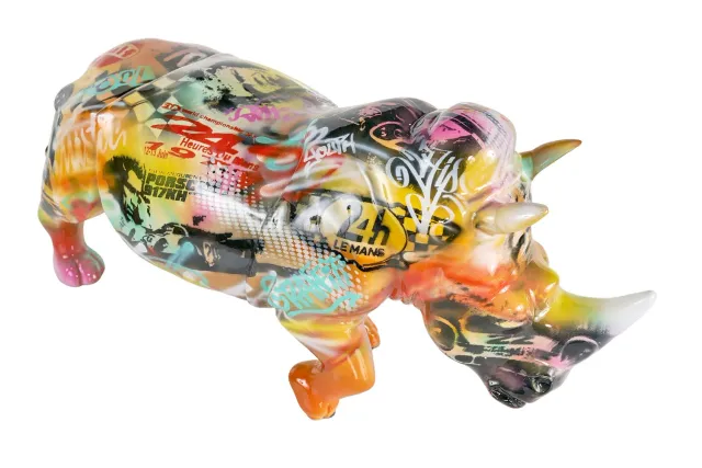 Lacorne Decoration 35188 Race Rhino statue L.64 cm