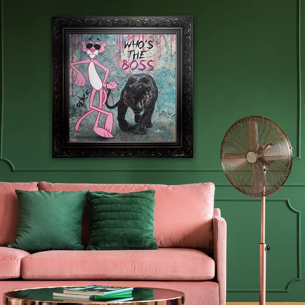 Lacorne SK19 Panthère Boss tableau 80x80 panthère