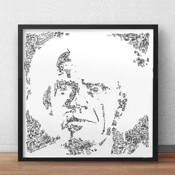 DrawInside Doc Emmett Brown affiche 30x30 cm papier mat