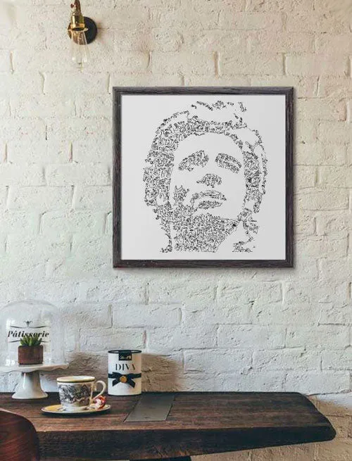 DrawInside Bruce Springsteen affiche 30x30 cm rock