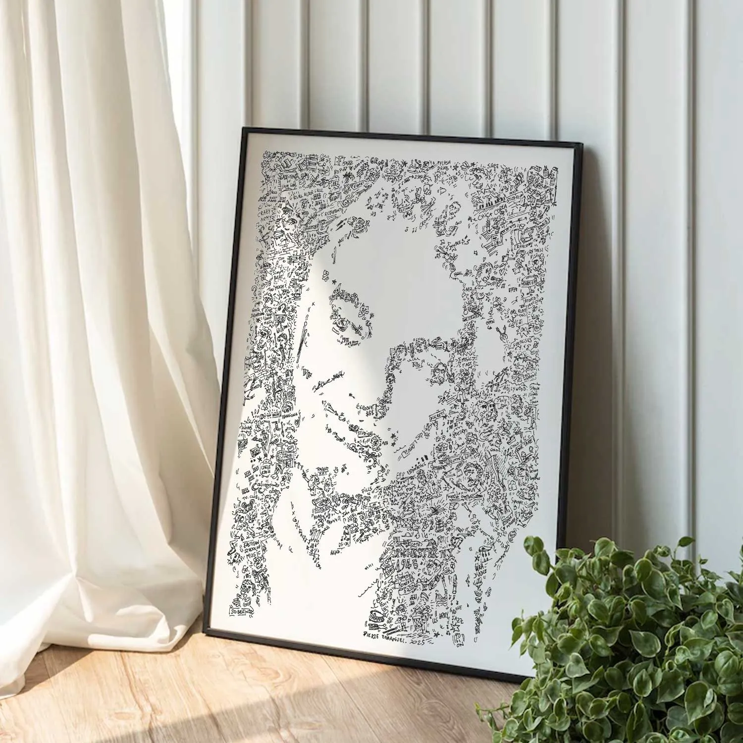 DrawInside Steve Gadd affiche A4 portrait batteur