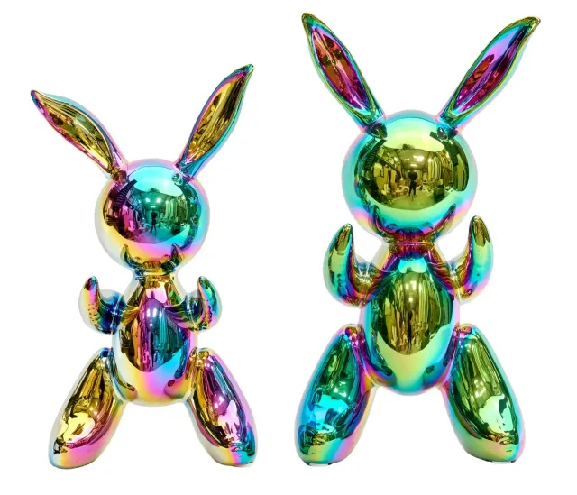 Lacorne Decoration Lapinous 20067 figurines céramique duo 28/33 cm