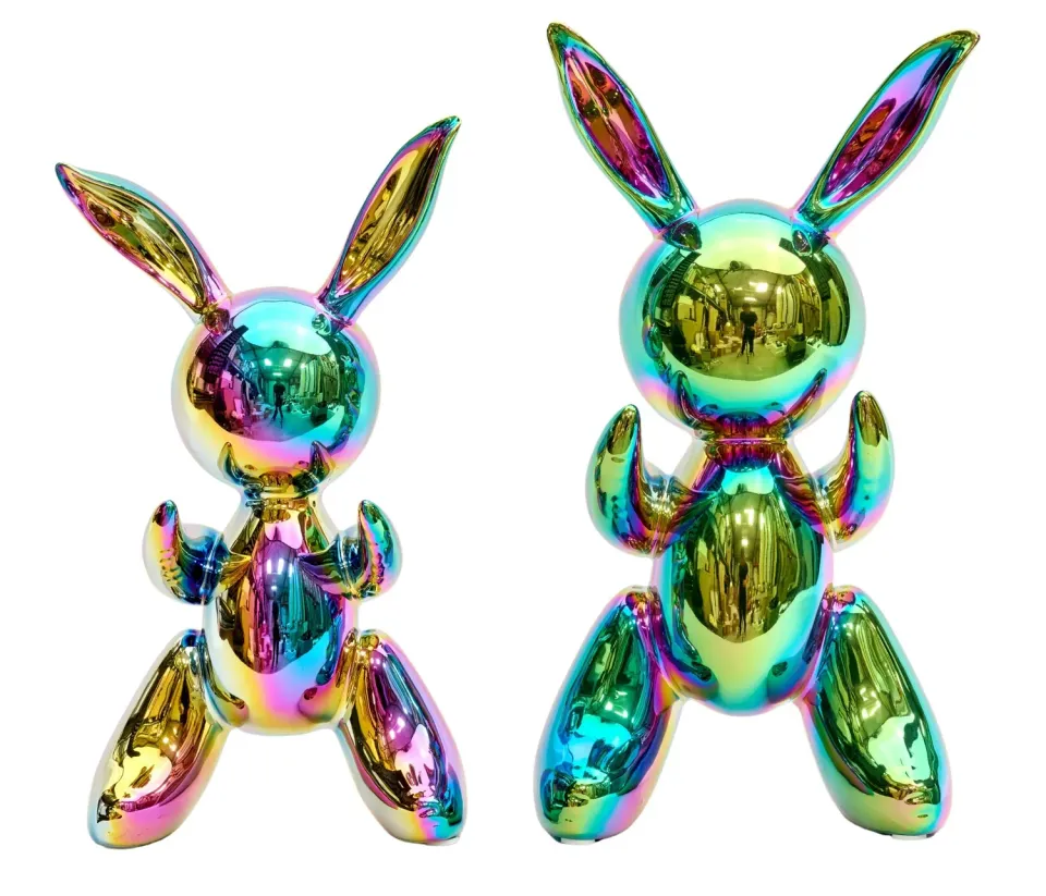Lacorne Decoration Lapinous 20067 figurines céramique duo 28/33 cm