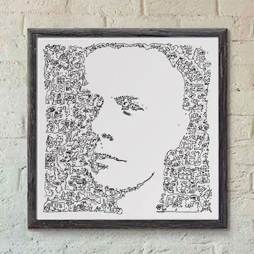 DrawInside Larry Mullen Jr affiche 30x30 cm batteur U2