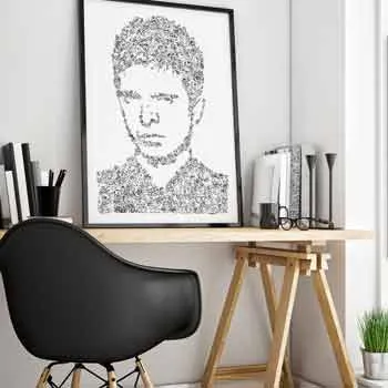 DrawInside Noel Gallagher Oasis poster A4 britpop