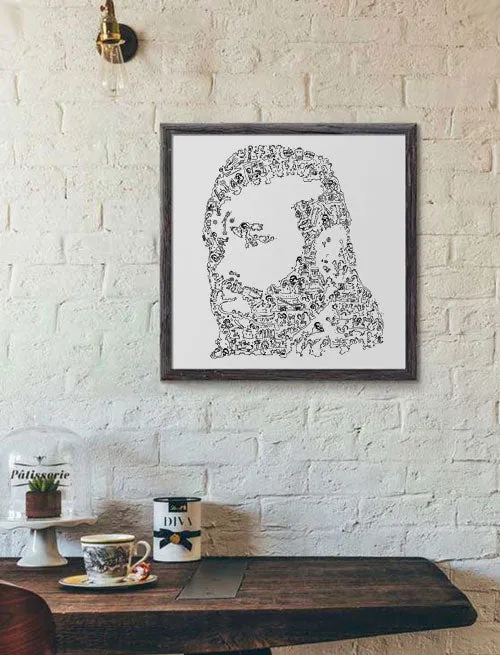 DrawInside B.A. Baracus affiche 30x30cm série
