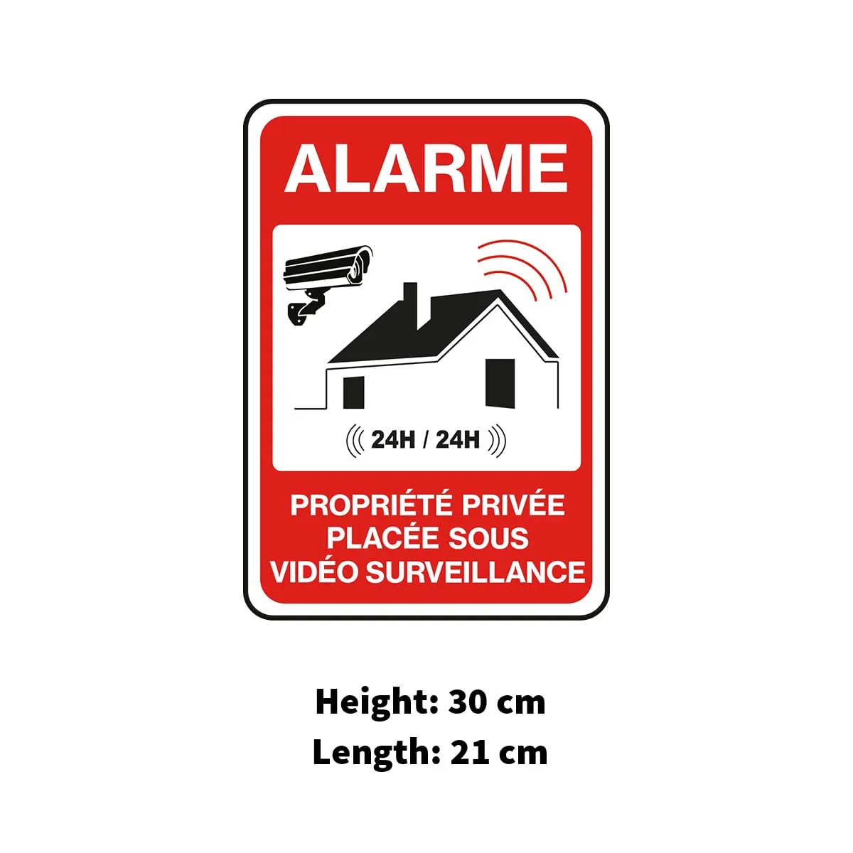 Ambiance-Sticker Alarme Vidéo autocollant 30x21 cm