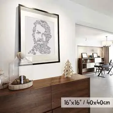DrawInside Bud Spencer affiche 20x20 cm papier mat