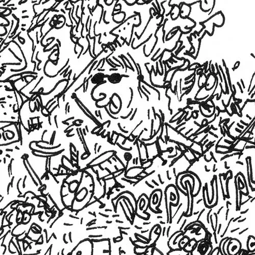 DrawInside Ian Paice affiche A4 batteur Deep Purple