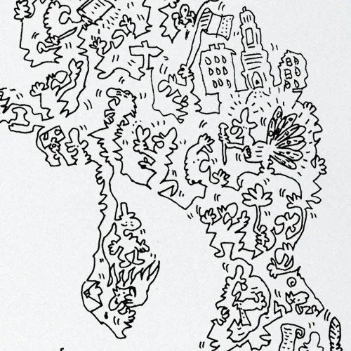 DrawInside Oscar Wilde affiche 30x30 cm littérature