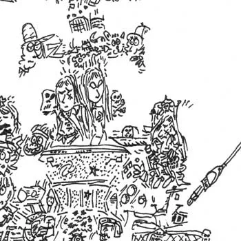 DrawInside Space Pirate Battleship Arcadia affiche A4 français signée