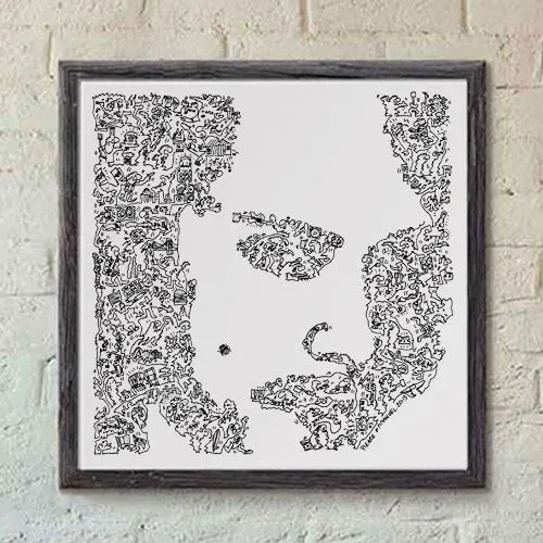 DrawInside Kirk Hammett affiche 30x30 guitariste Metallica