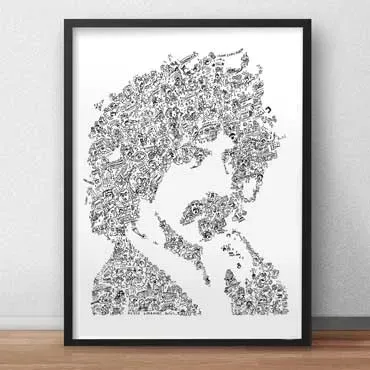 DrawInside Frank Zappa poster 30x30 avant-garde