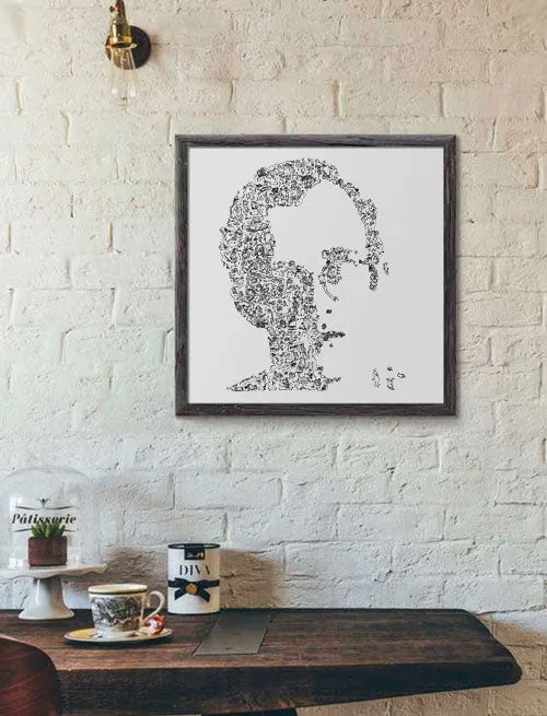 DrawInside Keith Haring affiche 30x30 cm signée
