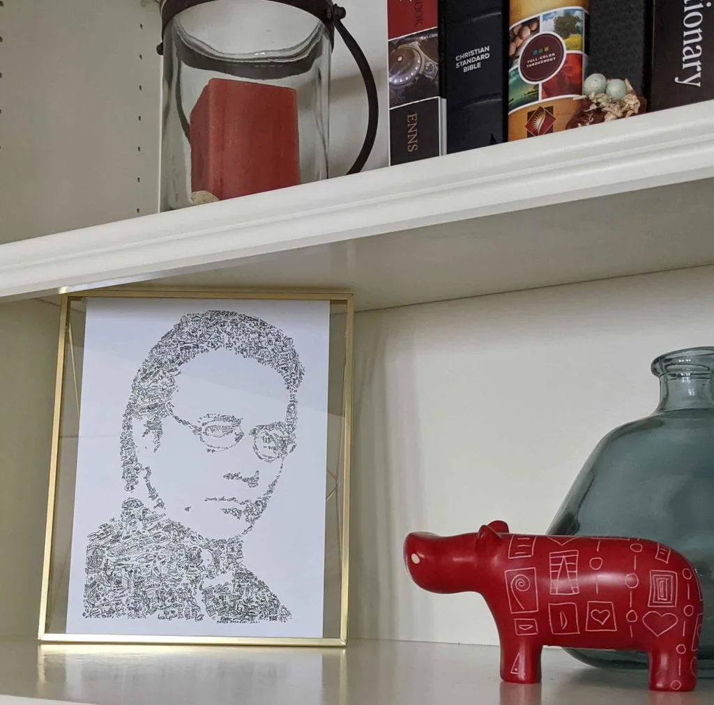 DrawInside Bill Adama Husker affiche A4 série